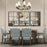 3-Layered Decorative Wall Mirror with Metal Frame for Dining Living Room-Black