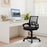 Mid-Back Mesh Office Chair Ergonomic Computer Chair with Lumbar Support-Black