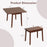 Mid Century Folding Dining Table for 4 People Extendable Kitchen Table with Hidden Storage-Brown