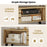 Mid Century Modern TV Stand for 80 Inch TVs with Sliding Door Cabinets and Storage Shelves-Oak