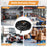 Mobile Automotive Tool Creeper with 3 Swivel Casters and 4 Compartments-Black