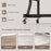 Mobile Computer Desk with Keyboard Tray Mouse Tray and Shelf-Dark Brown