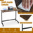 Mobile Side Table Rolling Laptop Desk Cart with Tablet Slot-Rustic Brown
