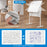 Mobile Whiteboard Adjustable Double-Sided Magnetic Board with Pegboard-White