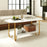 Modern 2-tier Faux Marble Top Coffee Table-White