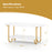 Modern 2-tier Faux Marble Top Coffee Table-White