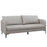 Modern 76 Inch Loveseat Sofa Couch for Apartment Dorm with Metal Legs-Gray