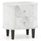 2-Drawer Nightstand Modern Faux Marble Bedside Table with Storage-White