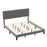 King Size Modern Linen Bed Frame with Adjustable Headboard-Gray