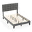 Full Size Modern Linen Bed Frame with Adjustable Headboard-Gray