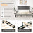 King Size Modern Linen Bed Frame with Adjustable Headboard-Gray