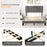 Queen Size Modern Linen Bed Frame with Adjustable Headboard-Gray