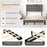 Full Size Modern Linen Bed Frame with Adjustable Headboard-Gray