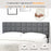 King Size Modern Linen Bed Frame with Adjustable Headboard-Gray