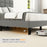 King Size Modern Linen Bed Frame with Adjustable Headboard-Gray