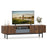 Modern Mid Century TV Cabinetfor TVs up to 82" with Drawer-Walnut
