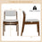 Modern Padded Dining Chairs with Rubber Wood Legs Set of 4-Brown
