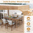 Modern Padded Dining Chairs with Rubber Wood Legs Set of 4-Brown