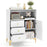 Chest of Drawers with Flip Up Fluted Glass Door for Bedroom Kitchen-Gray