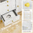 Chest of Drawers with Flip Up Fluted Glass Door for Bedroom Kitchen-Gray