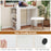 Computer Desk with Bookshelf for Small Space-White