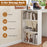 Computer Desk with Bookshelf for Small Space-White