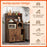 Modern Wooden Industrial Cat Litter Box Enclosure with Storage Shelves-Brown