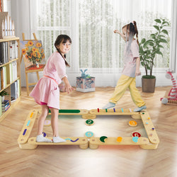Montessori Balance Beam Set Wooden Balance Boards with Stepping Stones
