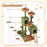 Multi-level Cactus Cat Tree with Scratching Posts Ladder Double Condos and Toys Bed-Green