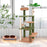 Multilevel Cat Tree with Scratching Posts and Rope Plush Perch Toy Bed-Green