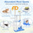 Multi-level Ocean-themed Cat Tree Tower with Sisal Covered Scratching Posts-Blue