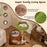 Multifunctional Cat Tree Cat Tower with Scratching Posts and Top Perch-Brown