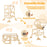 Multifunctional Kids Kitchen Step Stool with Removable Safety Bar and Fixing Buckles