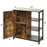 Multipurpose Freestanding Storage Cabinet with 3 Open Shelves and Doors