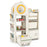 Multipurpose Toy Chest and Bookshelf with Mobile Trolley for Bedroom-Gray