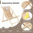 Solid Fir Wood Lounge Chair with 3-Level Adjustable Backrest and Soft Padded Headrest-Natural
