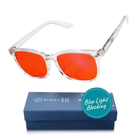 Night-time Wayfarer Blue Light Blocking Glasses - Crystal