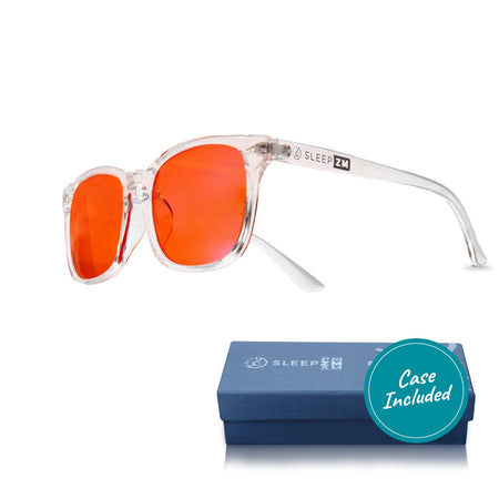 Night-time Wayfarer Blue Light Blocking Glasses - Crystal