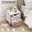 Nightstand with Drawer and Open Storage Shelf for Bedroom-White