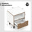 Nightstand with Drawer and Open Storage Shelf for Bedroom-White