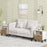 Nightstand Set of 2 with Drawer and Open Storage Shelf for Bedroom-White