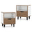 Nightstand Set of 2 with Drawer and Open Storage Shelf for Bedroom-White