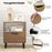 Nightstand Set of 2 with Drawer and Open Storage Shelf for Bedroom-White