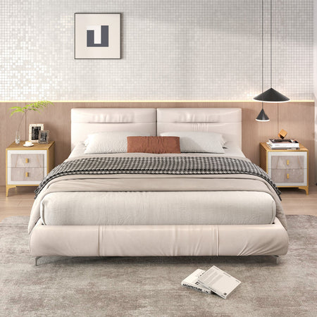 Nightstand with 2 Pull-out Drawers for Living Room Bedroom