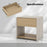 2-Tier Modern Style Nightstand with Drawer and Open Shelf-Oak