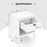 2-tier Wood Nightstand with Drawer and Open Storage Shelf for Bedroom-White