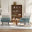 Nursery Rocking Chair with Ergonomic Armrests and High Backrest