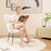 Nursery Rocking Chair with Comfy Backrest and Armrest-Beige