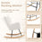 Nursery Rocking Chair with Comfy Backrest and Armrest-Beige
