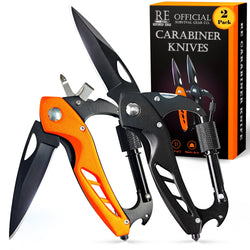 2-Pack Carabiner Knives